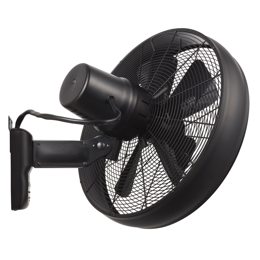 Lucci air 213124 - Ventilateur mural BREEZE 55W/230V noir + télécommande