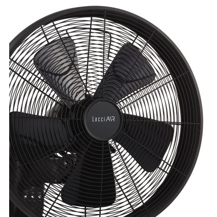 Lucci air 213124 - Ventilateur mural BREEZE 55W/230V noir + télécommande