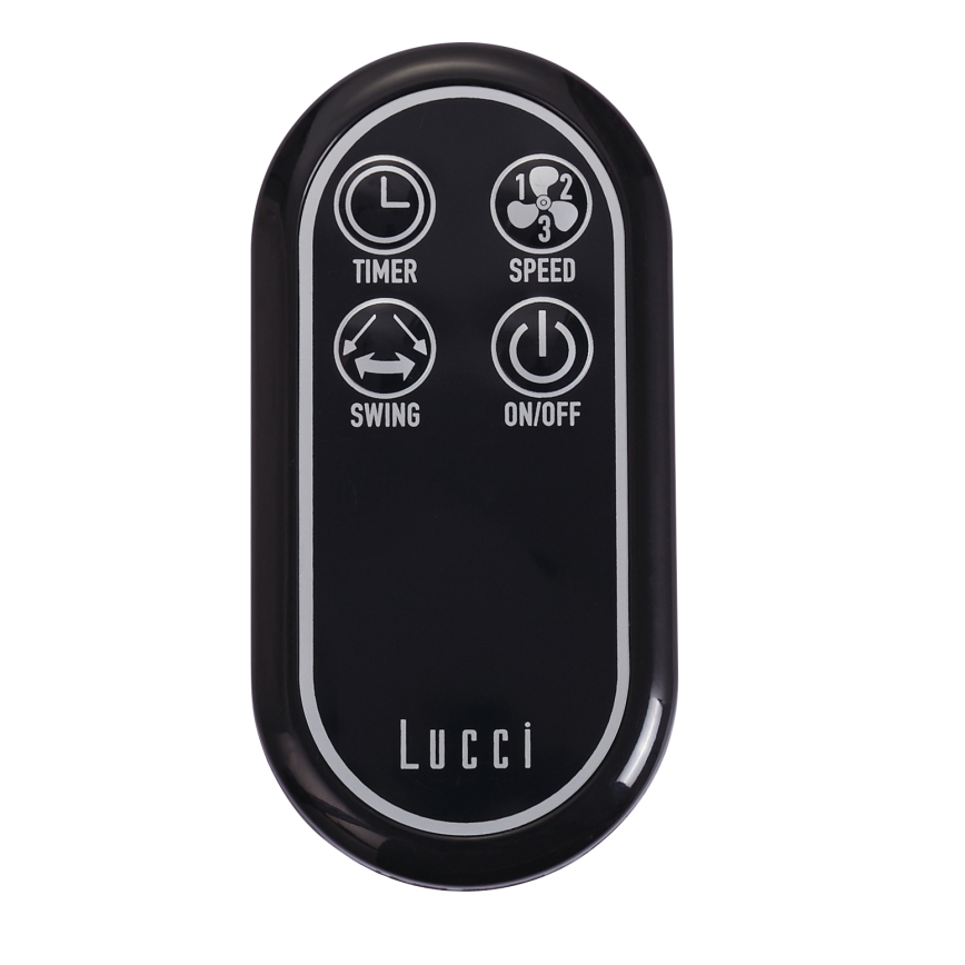 Lucci air 213124 - Ventilateur mural BREEZE 55W/230V noir + télécommande