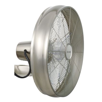 Lucci air 213126 - Ventilateur mural BREEZE 55W/230V chrome mat + télécommande