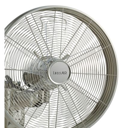 Lucci air 213126 - Ventilateur mural BREEZE 55W/230V chrome mat + télécommande