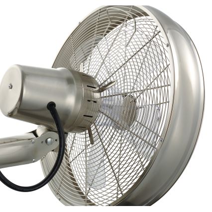 Lucci air 213126 - Ventilateur mural BREEZE 55W/230V chrome mat + télécommande