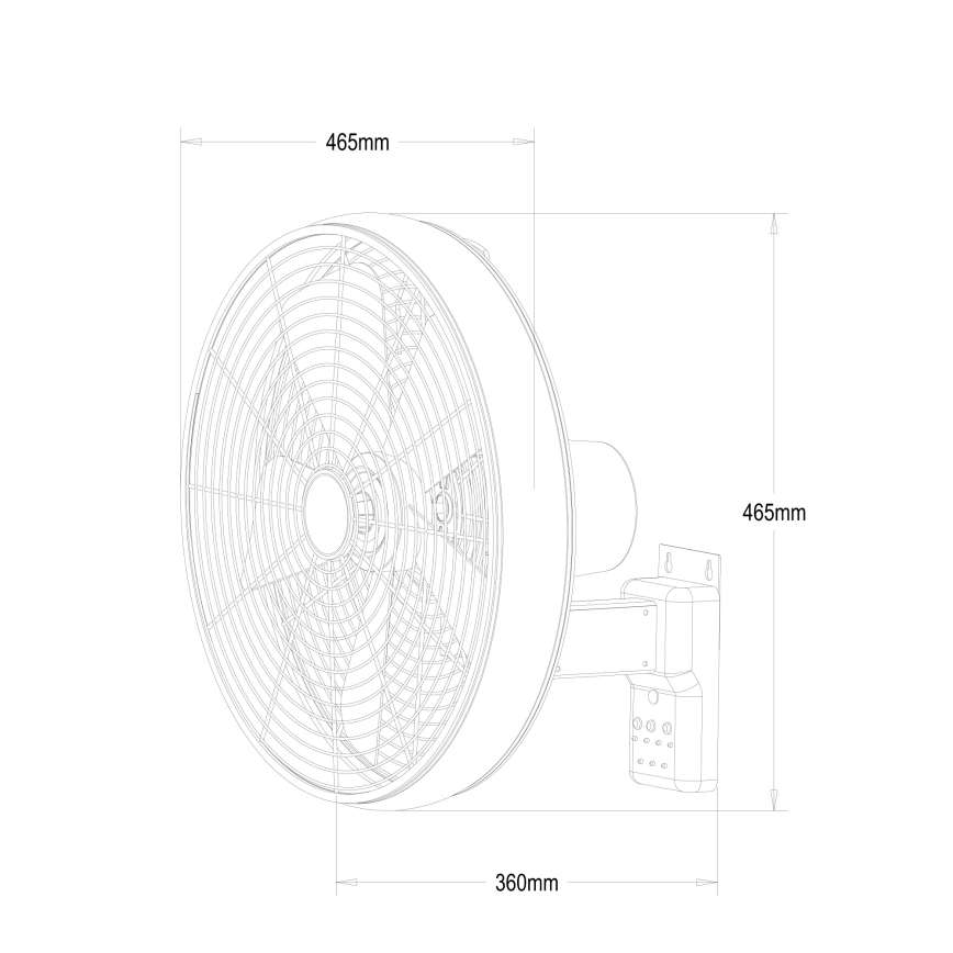 Lucci Air 213128EU - Ventilateur mural BREEZE 55W/230V, blanc, Ø 46 cm + télécommande