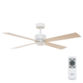 Lucci air 213171 - Ventilateur de plafond NEWPORT bois/blanc/beige + télécommande