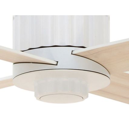 Lucci air 213171 - Ventilateur de plafond NEWPORT bois/blanc/beige + télécommande