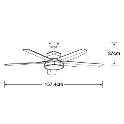 Lucci air 213175 - Ventilateur de plafond LED à intensité variable LOUISVILLE 1xGX53/18W/230V marron + télécommande