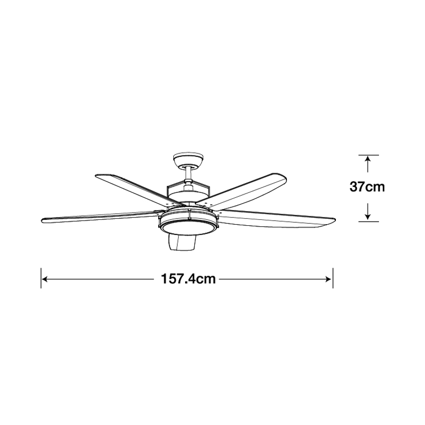 Lucci air 213175 - Ventilateur de plafond LED à intensité variable LOUISVILLE 1xGX53/18W/230V marron + télécommande