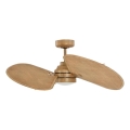 Lucci Air 21325549 - Ventilateur de plafond LED dimmable SABLE 1xGX53/12W/230V 3000/4000/5000K Ø 91,5 cm marron + télécommande