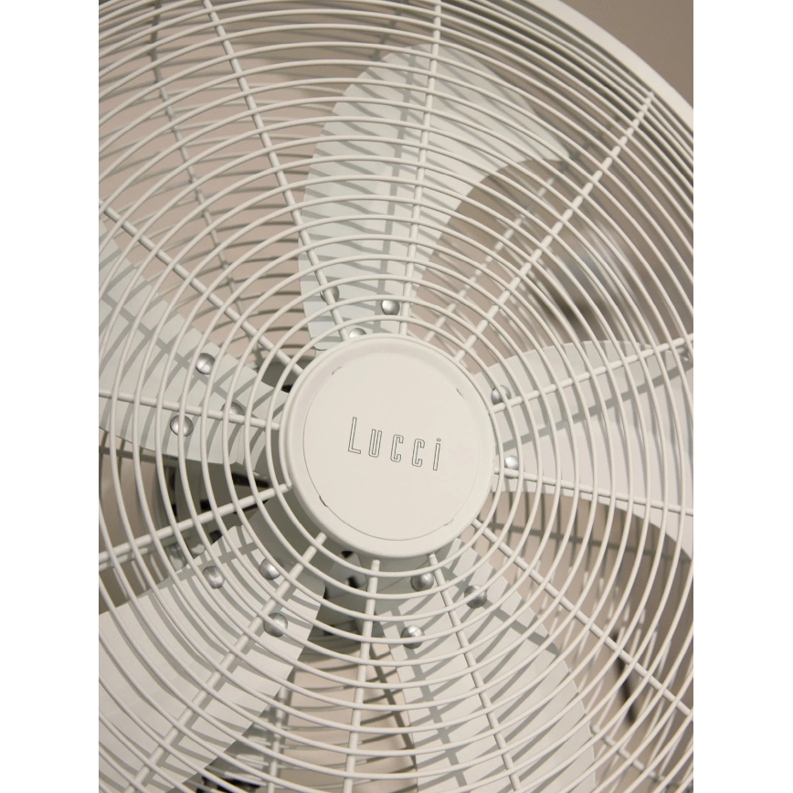 Lucci Air 21326649 - Ventilateur mural GLIDE 36W/230V Ø 45 cm blanc + télécommande