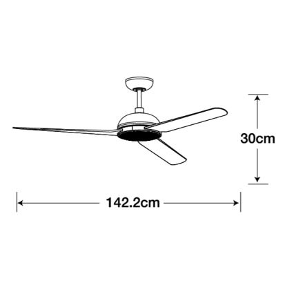 Lucci air 213301- Ventilateur de plafond LED à intensité variable UNIONE 1xGX53/12W/230V marron/chrome brillant + Télécommande