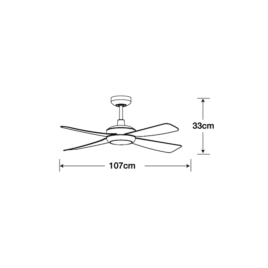 Lucci air 213302- Ventilateur de plafond à intensité variable LED SLIPSTREAM 1xGX53/12W/230V blanc + Télécommande