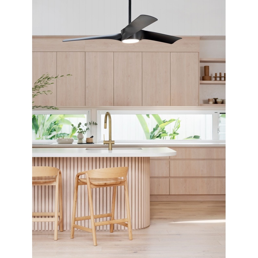 Lucci air 213358 - Ventilateur de plafond à intensité variable LED LINE 1xGX53/12W/230V noir + Télécommande