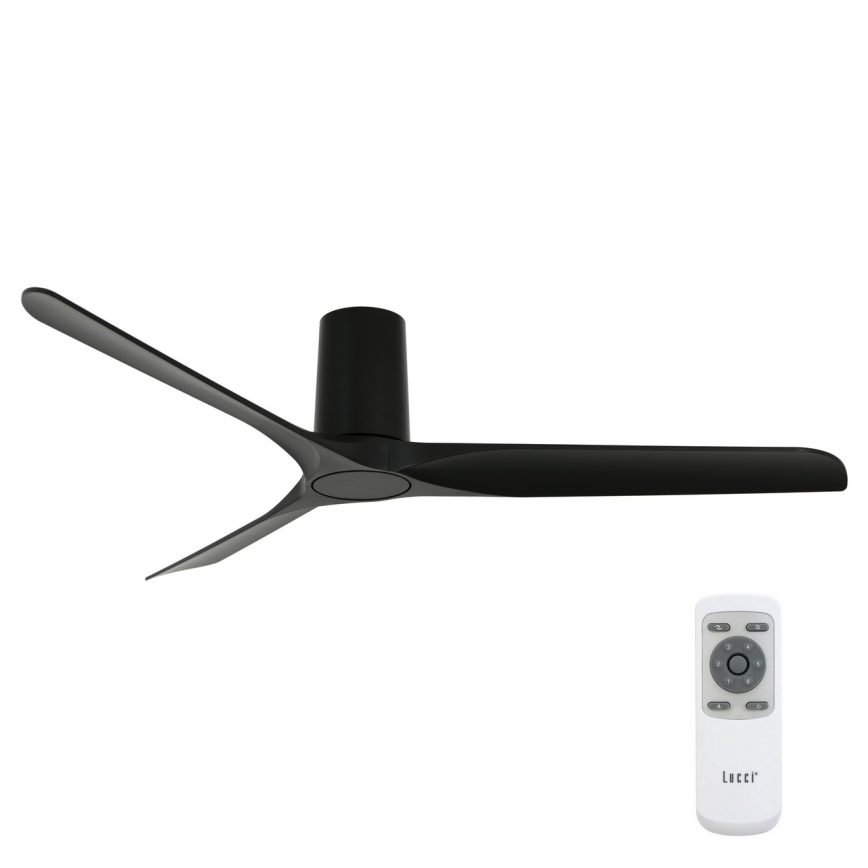 Lucci air 21610149 - Ventilateur de plafond LONDO noir + télécommande