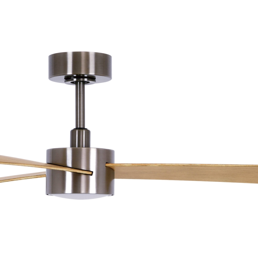 Lucci air 21610449 - Ventilateur de plafond LED à intensité variable CLIMATE 1xGX53/12W/230V marron/chrome brillant + Télécommande