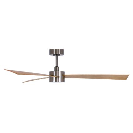 Lucci air 21610449 - Ventilateur de plafond LED à intensité variable CLIMATE 1xGX53/12W/230V marron/chrome brillant + Télécommande
