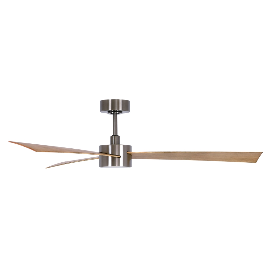 Lucci air 21610449 - Ventilateur de plafond LED à intensité variable CLIMATE 1xGX53/12W/230V marron/chrome brillant + Télécommande