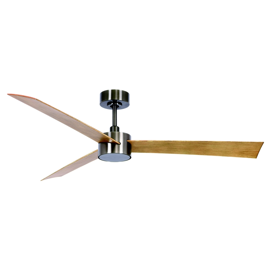 Lucci air 21610449 - Ventilateur de plafond LED à intensité variable CLIMATE 1xGX53/12W/230V marron/chrome brillant + Télécommande