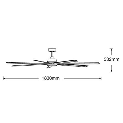 Lucci air 21610849 - Ventilateur de plafond à intensité variable ATLANTA 1xGX53/12W/230V blanc + Télécommande