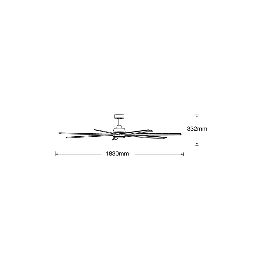 Lucci air 21610849 - Ventilateur de plafond à intensité variable ATLANTA 1xGX53/12W/230V blanc + Télécommande