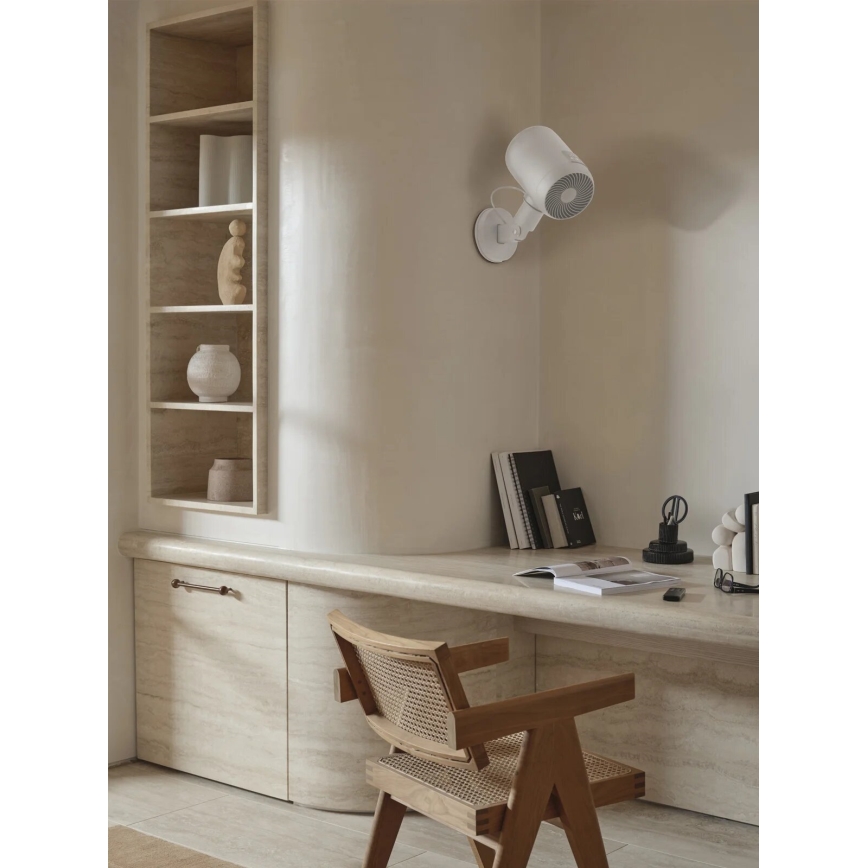 Lucci Air 21612549 - Ventilateur mural JET 32W/230V blanc + télécommande