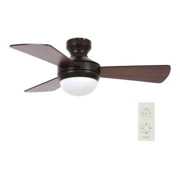 Lucci Air 512311 - Ventilateur de plafond AIRLIE HUGGER 2xE27/15W/230V bois/marron Ø 91 cm + télécommande