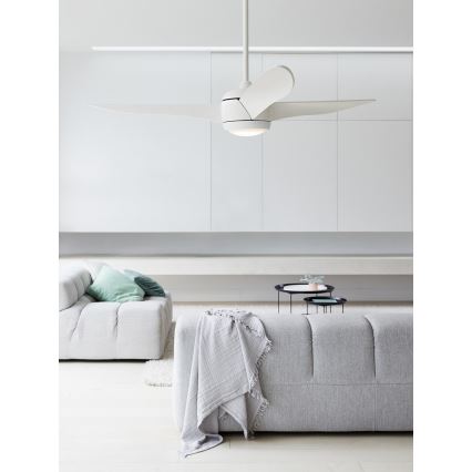 Lucci air 512911 - Ventilateur de plafond AIRFUSION NORDIC LED/20W/230V bois/blanc + télécommande