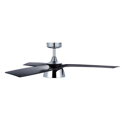 Lucci air 513072 - Ventilateur de plafond LED dimmable BRONX LED/18 W/230 V 3000/4000/6000 K noir/chrome brillant Ø 132 cm + télécommande