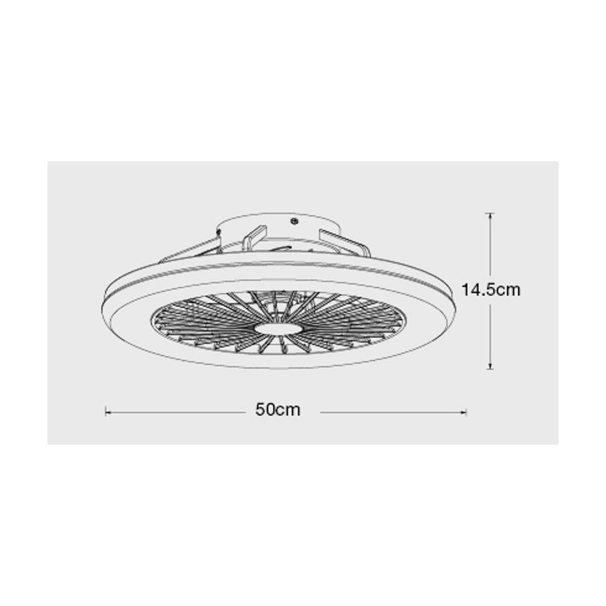Lucci Air 513200 - Plafonnier à intensité variable avec ventilateur OSLO LED/20W/230V 3000/4500/6500K blanc + télécommande