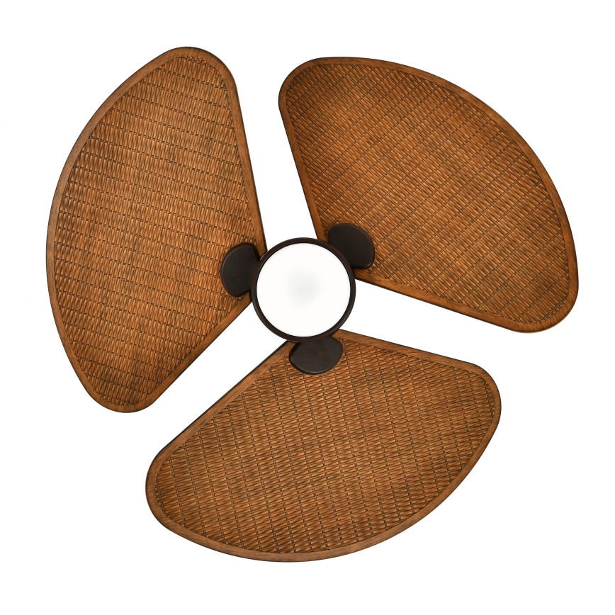 Lucci Air 51325649 - Ventilateur de plafond LED dimmable SABLE 1xGX53/12W/230V 3000/4000/5000K Ø 91,5 cm marron + télécommande