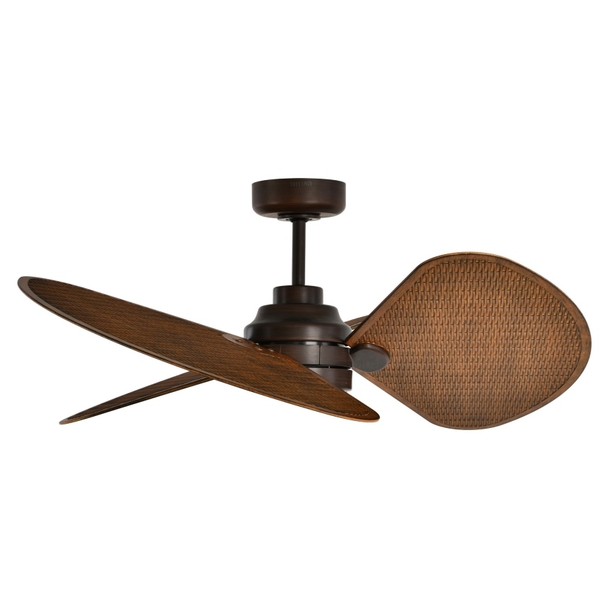 Lucci Air 51325649 - Ventilateur de plafond LED dimmable SABLE 1xGX53/12W/230V 3000/4000/5000K Ø 91,5 cm marron + télécommande