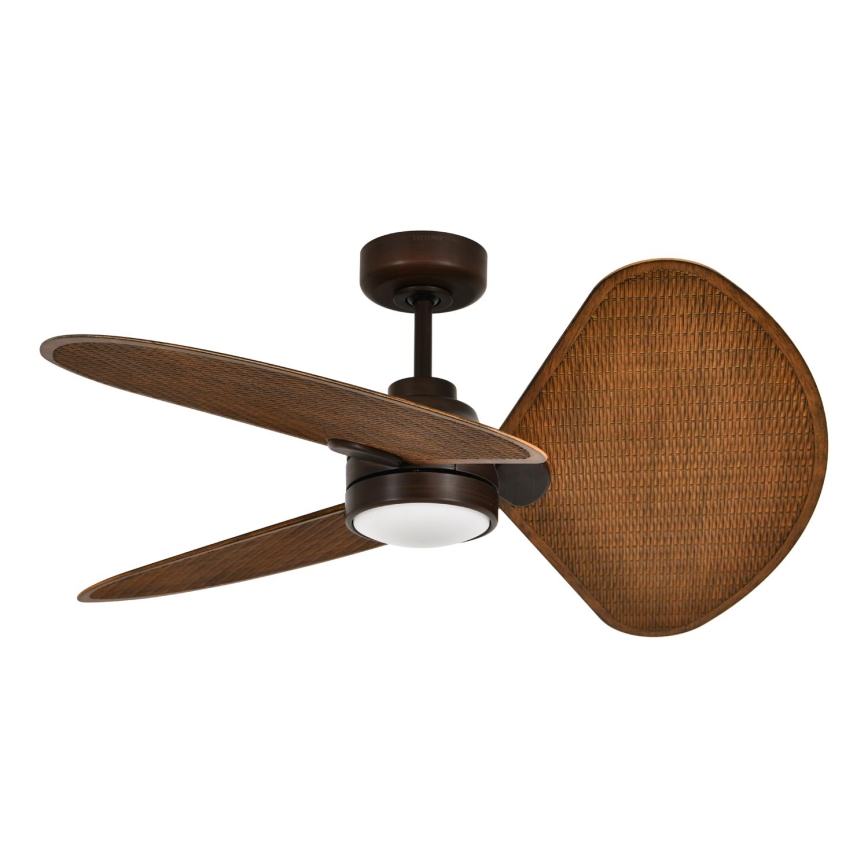 Lucci Air 51325649 - Ventilateur de plafond LED dimmable SABLE 1xGX53/12W/230V 3000/4000/5000K Ø 91,5 cm marron + télécommande