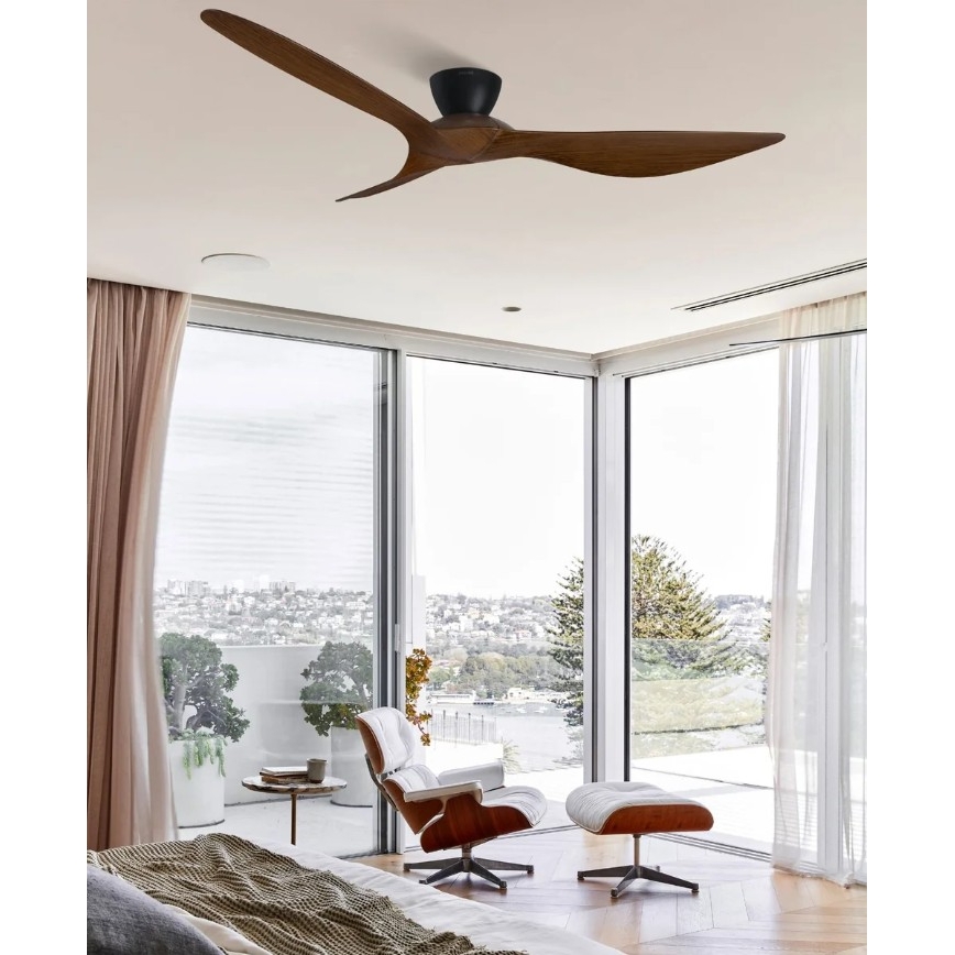 Lucci Air 514032 - Ventilateur de plafond KOTARA Ø 137 cm brun/noir + télécommande