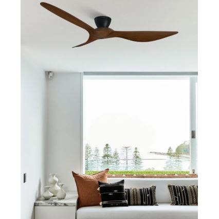 Lucci Air 514032 - Ventilateur de plafond KOTARA Ø 137 cm brun/noir + télécommande
