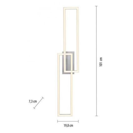 Luchten Direkt 14691-55 - Lustre monté en surface LED à intensité variable IVEN 2xLED/18W/230V