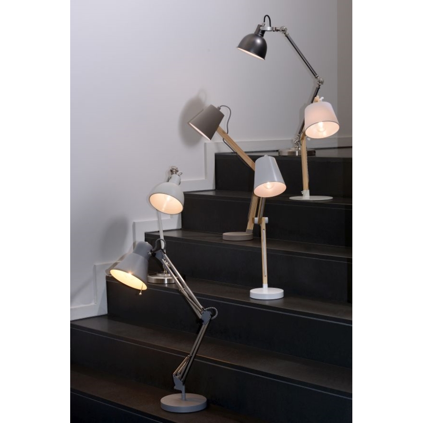 Lucide 03602/01/36 - lampe de table TERRA 1xE27/60W/230V gris