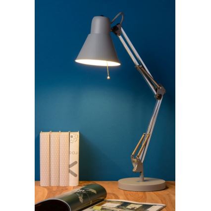 Lucide 03602/01/36 - lampe de table TERRA 1xE27/60W/230V gris
