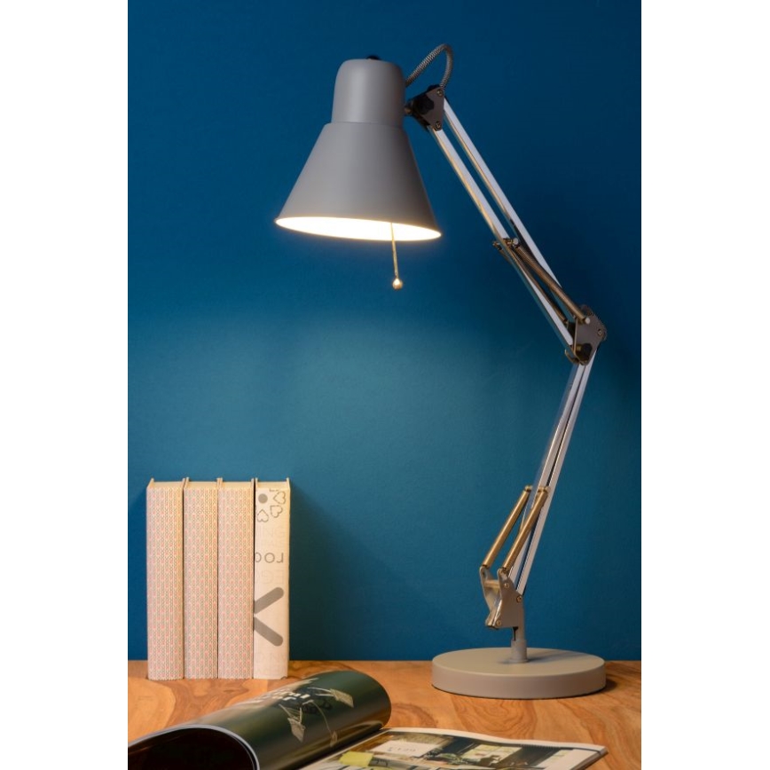 Lucide 03602/01/36 - lampe de table TERRA 1xE27/60W/230V gris