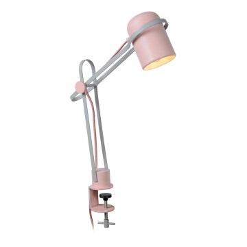 Lucide 05535/01/66 - Lampe de table enfant avec une pince BASTIN 1xE14/25W/230V rose