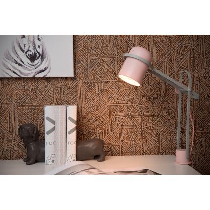Lucide 05535/01/66 - Lampe de table enfant avec une pince BASTIN 1xE14/25W/230V rose