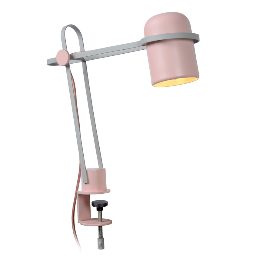 Lucide 05535/01/66 - Lampe de table enfant avec une pince BASTIN 1xE14/25W/230V rose