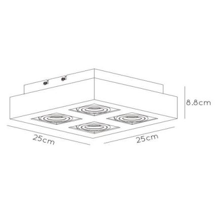Lucide 09119/21/30 - Spot à intensité variable LED XIRAX 4xGU10/5W/230V