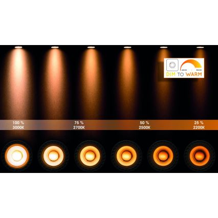 Lucide 09930/15/31 - Spot de salle de bain LED à intensité variable TAYLOR 3xGU10/5W/230V IP44