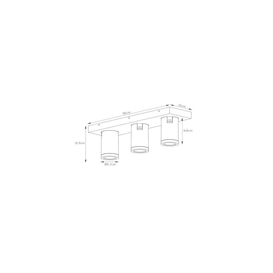 Lucide 09930/15/31 - Spot de salle de bain LED à intensité variable TAYLOR 3xGU10/5W/230V IP44