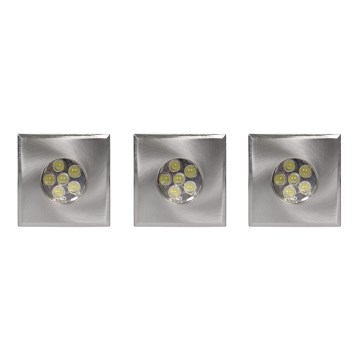 Lucide 11945/23/31 - SET 3x Spot LED encastrable DECK-LIGHT 3xLED/3W/12V