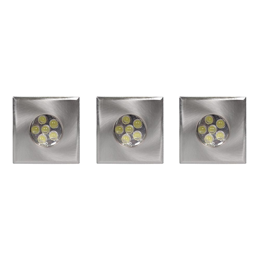 Lucide 11945/23/31 - SET 3x Spot LED encastrable DECK-LIGHT 3xLED/3W/12V