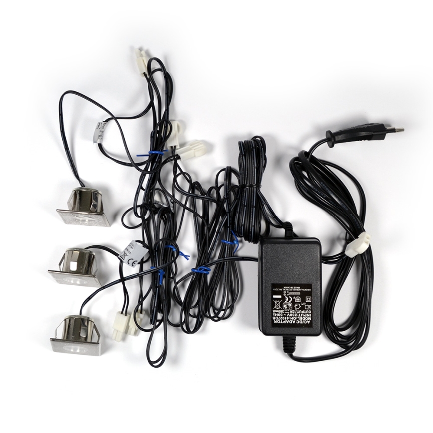 Lucide 11945/23/31 - SET 3x Spot LED encastrable DECK-LIGHT 3xLED/3W/12V