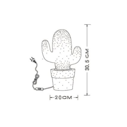 Lucide 13513/01/33 - Lampe de table CACTUS 1xE14/25W/230V vert