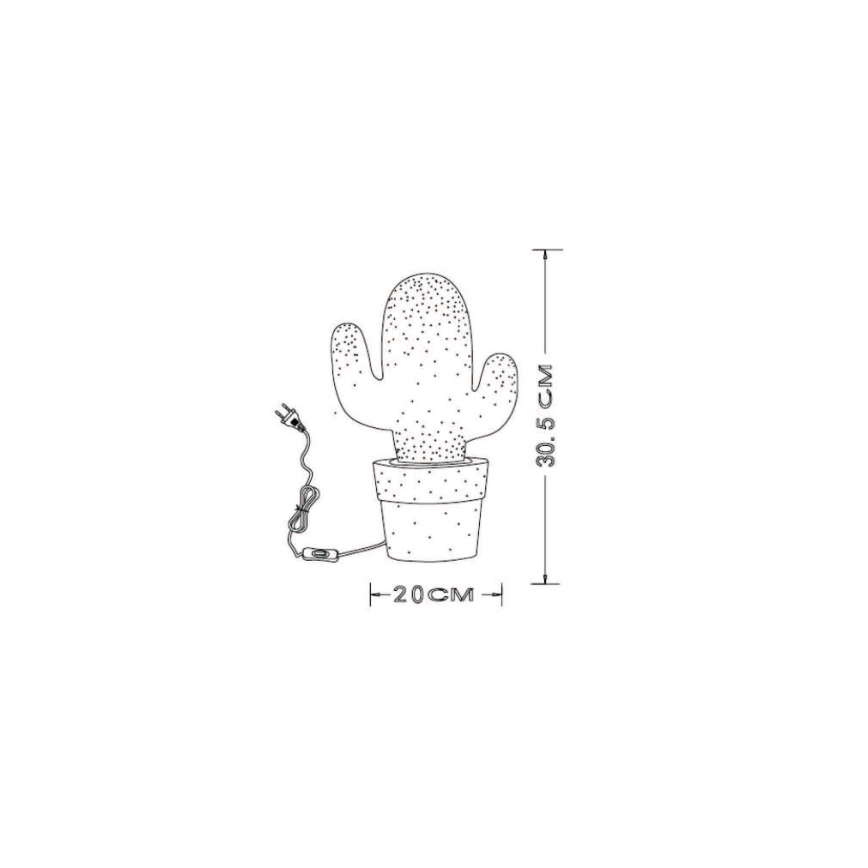 Lucide 13513/01/33 - Lampe de table CACTUS 1xE14/25W/230V vert