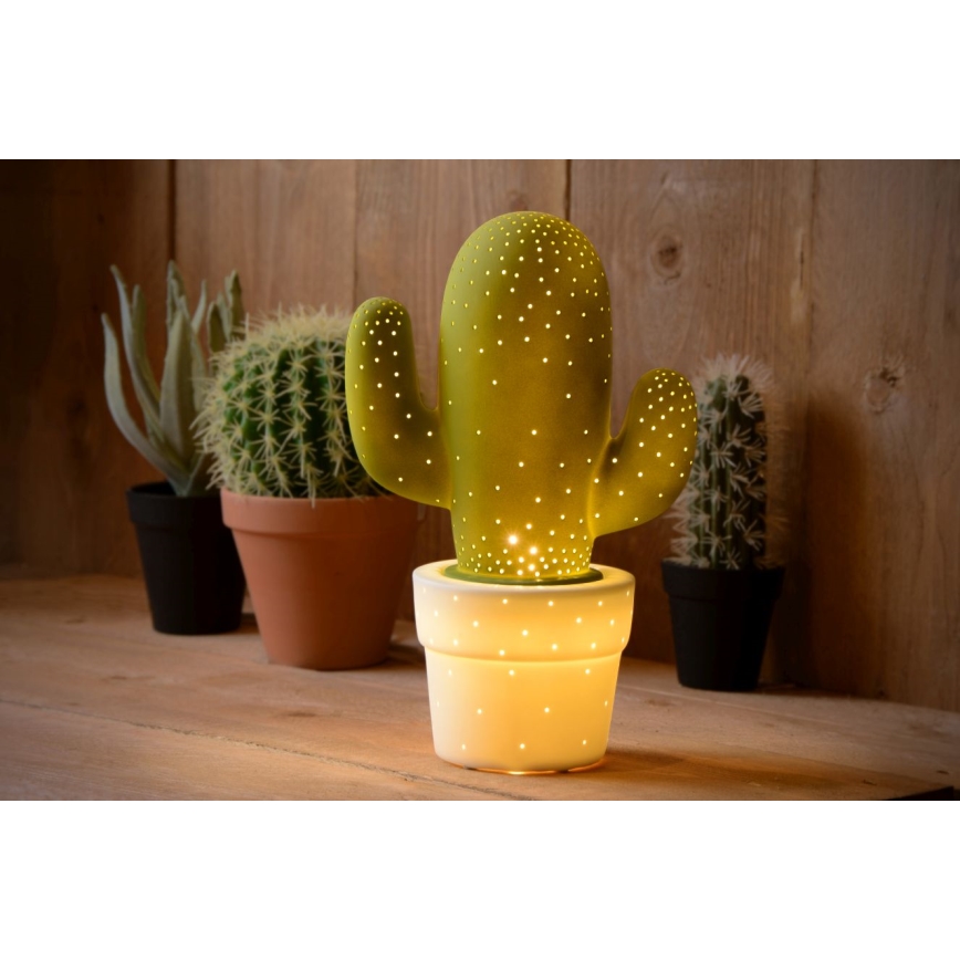 Lucide 13513/01/33 - Lampe de table CACTUS 1xE14/25W/230V vert