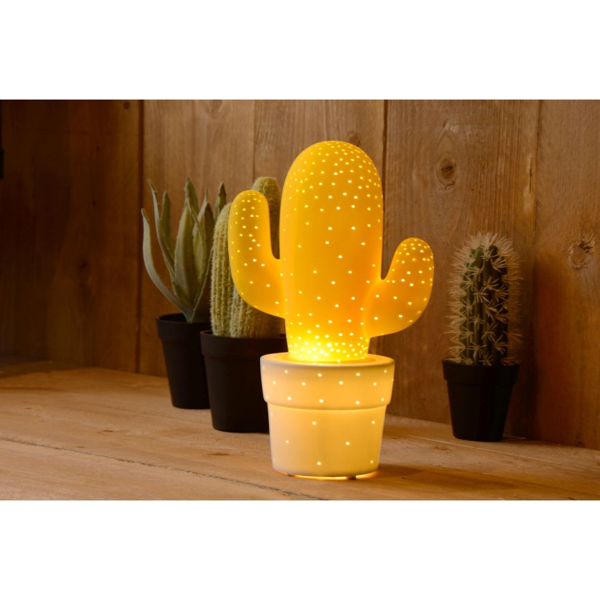 Lucide 13513/01/34 - lampe de table CACTUS 1xE14/40W/230V jaune